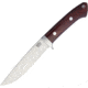 Bark River Wilderness Explorer Fixed Blade Knife, 10.75in Overall, 5.75in Satin Cpm Cru-Wear Steel Drop Point, Maroon Canvas Micarta Handle, Designed By Bob Loveless, Brown Leather, 02-250MBU