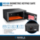 Barska 0.46 Cubic Fit HQ100 Biometric Keypad Safe, Black, Small, AX12888