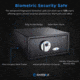 Barska Biometric Fingerprint Safe, Black, 16.25x14.25x7in w/Memory AX11224