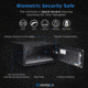 Barska Biometric Fingerprint Safe, Black, 16.25x14.25x7in w/Memory AX11224