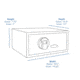 Barska Biometric Fingerprint Safe, Black, 16.25x14.25x7in w/Memory AX11224