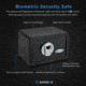 Barska Compact Biometric Gun Safe, Black, 12x8x7.75in w/ Motorized Lock AX11620