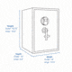 Barska Large Biometric Fingerprint Scanner Safe, 14in x 13in x 19.75in Exterior AX11650