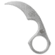 Bastinelli Creations Bastinelli Diagnostic Karambit Fixed Blade Neck Knife Stonewash 1.5" Stonewash, Gray, Bohler N690, adult, BHQ-34361