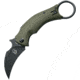 Bastinelli Creations Black Bird Linerlock Folding Knife, 2.25in black Cerakote finish N690Co steel blade, OD green, OD green G10 handle, BAS210GB