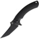 Bastinelli Creations Gecko Framelock Folding Knife, 3.5" black PVD coated Bohler N690 stainless blade, Black G10 handle with titanium back handle, GECKO FOLDER PVD