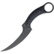 Bastinelli Creations Mako Fixed Blade PVD Knife, 9in Overall, 5in Black Pvd Coated N690Co Steel Curved Blade, Black Sculpted G10 Handle, Finger Ring, Black Kydex Sheath, BAS206B