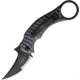 Bastinelli Creations Mako Linerlock Folding Knife, 2.75 black finish partially serrated Bohler N690 , Gray sculpted G10 handle, MAKO FOLDER GREY G10 S