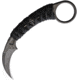 Bastinelli Creations PiKa Karambit PVD Menuki Knife, 1.63 black PVD coated Bohler N690 stainless karam, Black cord wrapped handle, PIKA PVD WRAP + BRONZE MENUKI