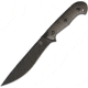 Bastinelli Creations SILENCE Large Fixed Blade Knife, 7.25 black stonewash finish Bohler N690 stainless, Green canvas micarta handle, SILENCE LARGE PLAIN EDGE