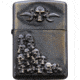 Bastinelli Creations Skulls Zippo Lighter Single, 1.44 x 2.25, LIGHTER SKULLS BRONZE