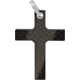 Bastion Carbon Fiber Cross Pendant, 1.875in X 1.375in X 0.3125in, Carbon Fiber, Gloss Finish, Ball Chain Lanyard, PNDNT-CROSS-CF