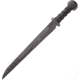 Battlecry Maldron Viking Seax Fixed Blade Knife, 15.5in, Standard Edge, Black, Synthetic Handle BAT404119