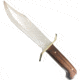 Bear and Son Knives Gold Rush Bowie Fixed Blade Knife, 9in, Sandvik 12C27M Stainless Steel, Bowie, Cocobola Handle w/ Leather Sheath, CB00