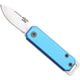 Bear and Son Knives Slip Joint Folding Knife, 1.5in, High Carbon Stainless Steel, Drop Point, Aluminum Handle, Blue, 109BL