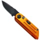 Bear OPS Auto Bold Action 14 Folding Knife, 1.5in, Sandvik 14C28N, Stainless Steel Handle, Orange/Black, AC-1400-AIOR-B