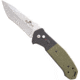 Bear OPS Auto Bold Action 5 Folding Knife, 3.63in, Bead Blast Sanvick 14C28N, Black/Od Green G10 Handle, AC-550-B4-P