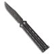 Bear Ops Bear Ops Bear Song VIII Butterfly Knife Galaxy 4.5&quot; Damascus, Gray, Damascus, adult, BHQ-143692