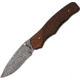Bear Ops Rancor Fold Knife, Damascus Steel modified Drop Point Blade, Checkered roseWood Handle BC36000