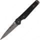 Bear Ops Stiletto Folding Knife,3.125in,Damascus Steel Stiletto Blade,Black G-10 Onlay Handle BC36001