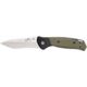 Bear OPS Bear Swipe 4 Assisted Opening Folding Knife, 3.25in, Sandvik 14C28N Stainless Steel, Black/Green G10 Handle w/ Bead Finish Blade, A-400-B4-P