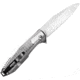 Bear &amp; Son Cutlery Frame Lock Reverse Tanto Folding Knife, 4.25in Closed, 3.25in, 440 Stainless Steel, Satin Blade, Textured Stainless Steel Handle, 61125