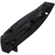Bear &amp; Son Cutlery Black Zytel Folding Knife, 4.25in Closed, 3.25in Black Oxide Coated Partially Serrated D2 Tool Steel Blade, Black Zytel Handle, MC-950-B7-BSR