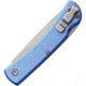Bear &amp; Son Cutlery Small Farmhand Folding Knife, 3.63in Closed, 2.63in, High Carbon Stainless Steel, Satin Blade, Blue Aluminum Handle, 137LBL