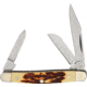 Bear &amp; Son Cutlery Small Stockman Delrin Folding Knife,Stainless Steel,Standard Edge,Clip,Pen and Sheepsfoot,Delrin Stag Handle BCSD33