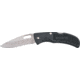 Bear &amp; Son One Hand Opener Fold Knife, SS Drop Point Blade, Black Zytel Handle BC703