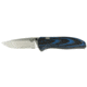 Benchmade APB Assist Plain Edge Folding Knife with Black Coated Blade, Black and Blue 665S