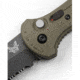 Benchmade Claymore Automatic Folding Knife, 3.6in, CPM-D2, Tanto, Grivory Ranger Green, 9071SBK-1