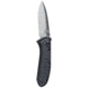 Benchmade Mini Presidio II Axis Folding Knife, Plain Edge Satin Drop Point Blade, 3.2in, Black Anodized Billet Aluminum Handle, 575