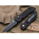 Benchmade Mini Stryker, Auto, Serrated Blade, Tanto, Black Blade Knife 9501SBK