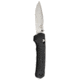 Benchmade Mini Vallation Axis-Assisted Folding Knife, 3.20in, CPM-S30V Stainless Steel, Half-Serrated, Drop Point, Satin Blade, 6061-T6 Aluminum Handle, Black, 427