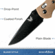 Benchmade Pardue, Drop Point Grip, Axs,Stud Knife 551BKSN-AS