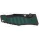 Benchmade Sibert Vicar ComboEdge Folding Knife with Black Coated Blade, Black and Green 757SBK