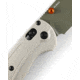 Benchmade Taggedout Folding Knife, 3.5in, Elmax Stainless Powder Steel, Clip-Point, Grivory, Deep Olive, 15536GN-01