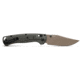 Benchmade Taggedout Folding Knife, 3.5 in, Elmax Stainless Powder Steel, Clip Point Blade, Grivory, Tan Handle, 15536TN-02