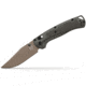 Benchmade Taggedout Folding Knife, 3.5 in, Elmax Stainless Powder Steel, Clip Point Blade, Grivory, Tan Handle, 15536TN-02