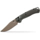 Benchmade Taggedout Folding Knife, 3.5 in, Elmax Stainless Powder Steel, Clip Point Blade, Grivory, Tan Handle, 15536TN-02