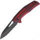 Benchmark Slip Joint Folder Folding Knife, 2.5in Black SS Blade, Black/Red G10 Handle, Slip Joint, Thumb Pull, Pocket Clip, Black and red, BMK120/BF21099 3&quot; BLADE
