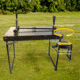BenchMaster Shooting Table With Seat, Steel Consruction, Black, BMST2