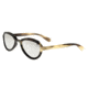 Bertha Alexa Polarized Sunglasses, Black/tan / Silver BRSBR007M
