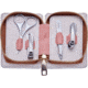 Bertha Avery 4 Piece Surgical Steel Groom Kit, Marble/Pink, One Size, BTHGRMKIT3