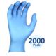 Best Manufacturing N-DEX Ambidextrous Powdered Nitrile Original Gloves, Disposable, 4 Mil Thickness, 24.1 cm, 2XL, Blue, 2000 Pack, 7005XXL/ 47742-250