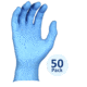 Best Manufacturing N-DEX Ambidextrous Powdered Nitrile Plus Gloves, Disposable, 8 Mil Thickness, 24.1 cm, Large, Blue, 50 Pack, 8005L/ 32891-842