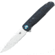 Bestech Knives Ascot Linerlock G10 Folding Knife, 4in Satin D2 Tool Steel Blade, Black/Blue G10 Handle, Pocket Clip, Ceramic Ball Bearings, Black Nylon Zippered Storage Case, Black and blue, BG19C