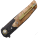 Bestech Knives Ascot G10/Wood Folding Knife, 5in Closed, 4in Black Stonewash D2 Tool Steel Blade, Burl Wood Handle, Nylon Case, BG19E