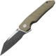 Bestech Knives Barracuda Linerlock Beige Folding Knife, 3.5in D2 Tool Steel Wharncliffe Blade, Beige Grooved G10 Handle, Pocket Clip, Black Stonewash And Satin Blade, Beige, BG15C-2